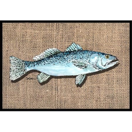 Carolines Treasures Carolines Treasures 8737MAT Fish Speckled Trout Indoor Or Outdoor Mat - 18 x 27 in. 8737MAT